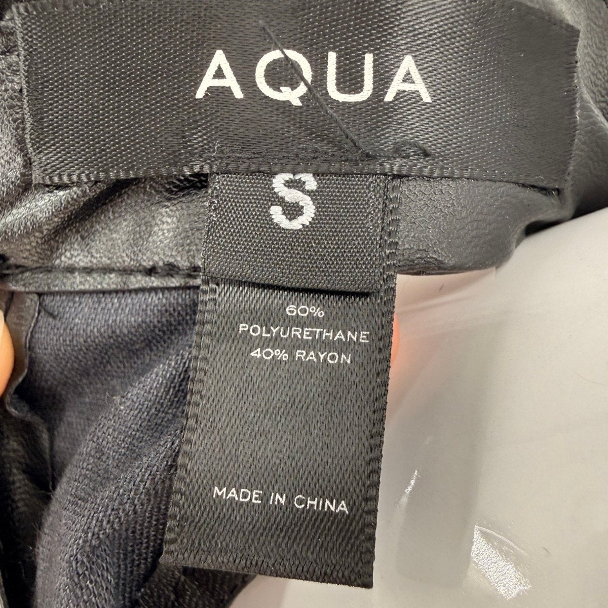 Aqua Faux Leather Halter Neck Sleeveless Mini Dress