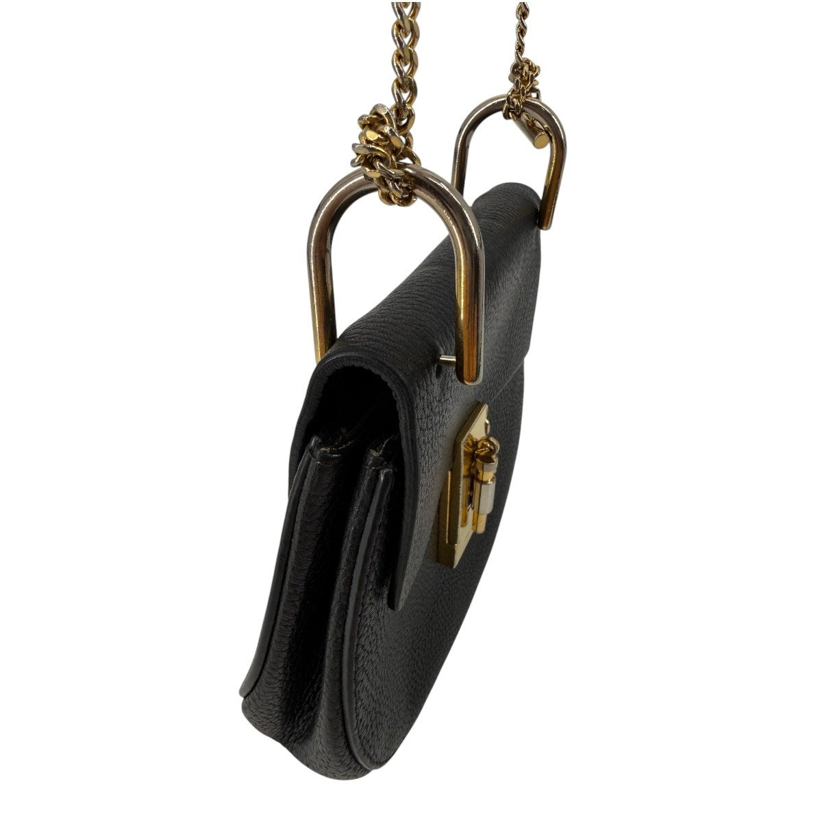 Chloe Leather Drew Designer Minimalist Chain Strap Shoulder Bag