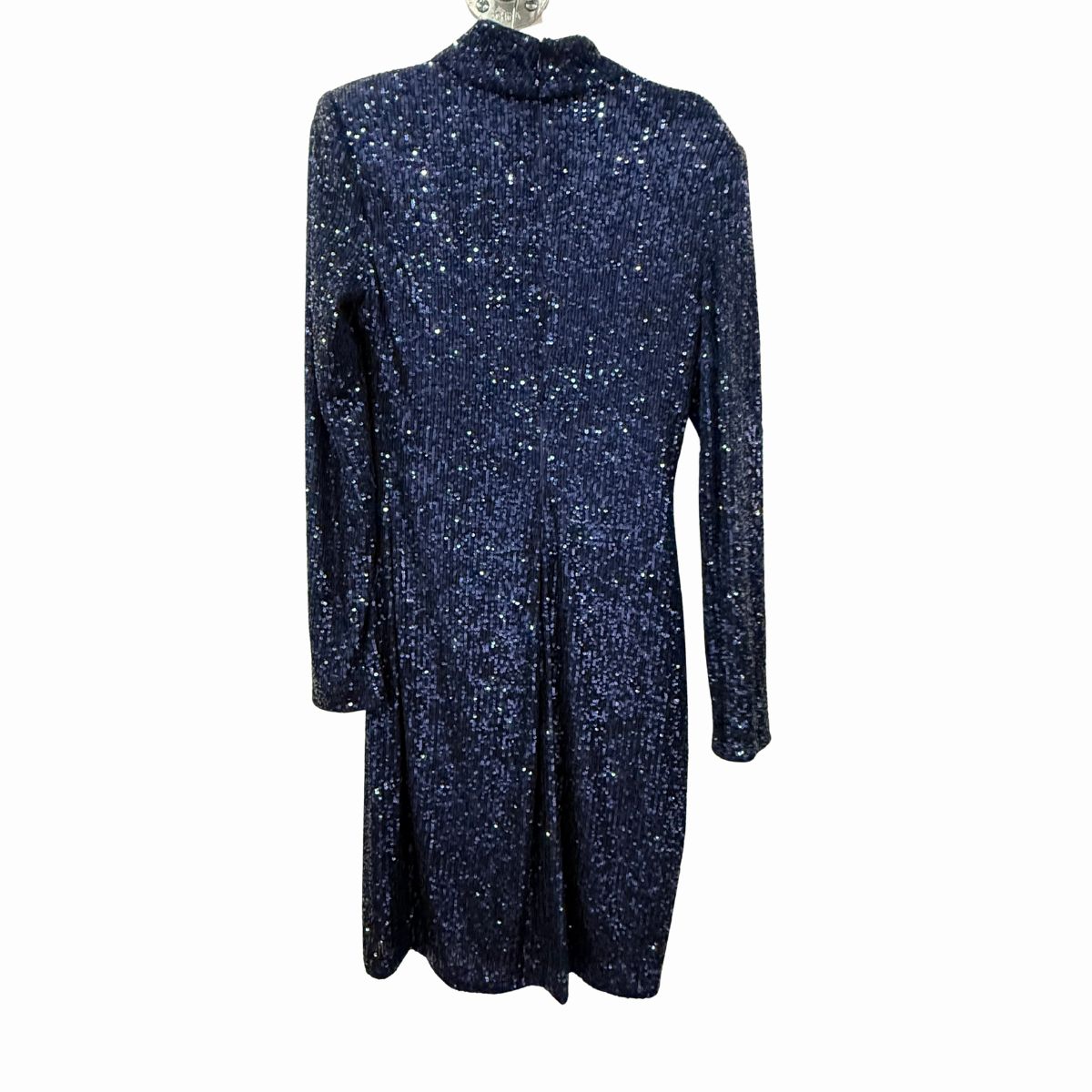 Vince Camuto Sequin Mock Neck Keyhole Sheath Mini Dress