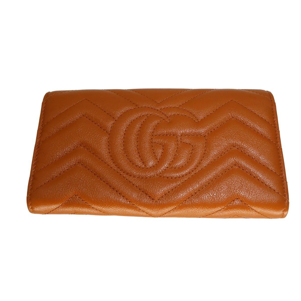 Gucci Leather Quilted GG Marmont Foldable Long Wallet