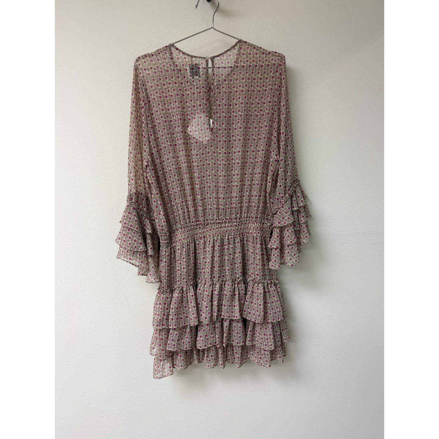 Misa Los Angeles Bernita Smocked Mini Dress Ruffle Detail Ditsy Floral