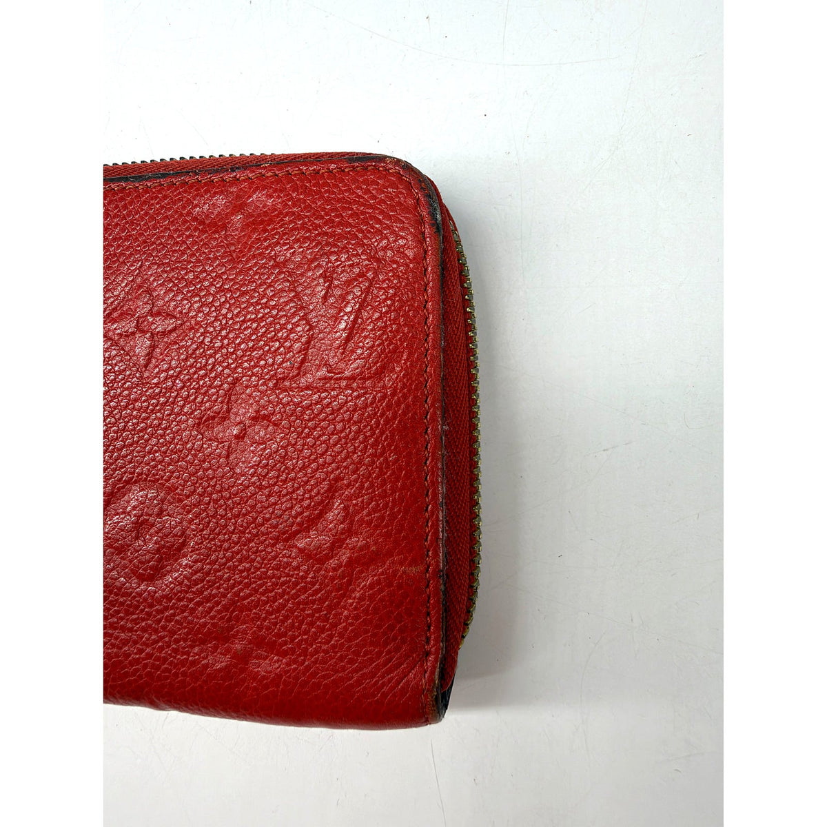 Louis Vuitton Zippy Wallet Monogram Empreinte Leather Red