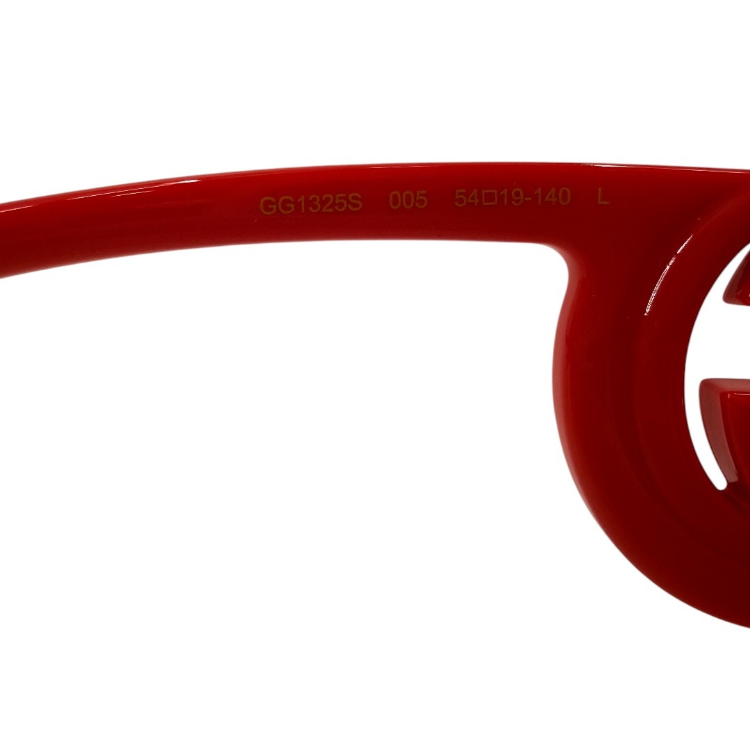Gucci GG1325S Red Interlocking G Rectangular Sunglasses Women's 54-19-140
