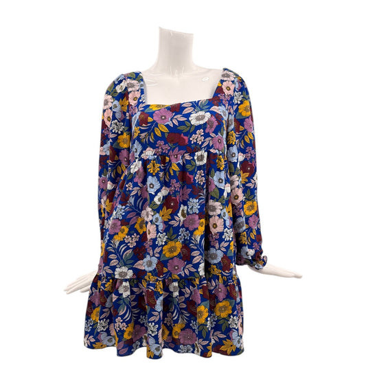 BCBG Generation Floral Print Square Neck Casual Mini Dress