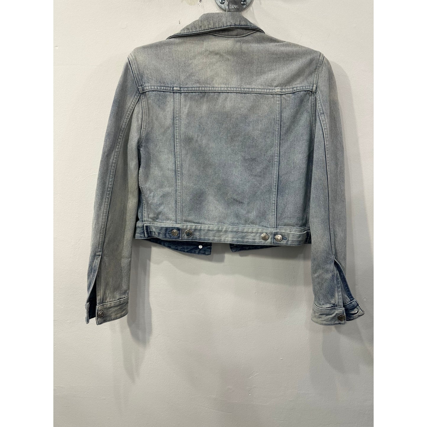 Iro Paris Wash Cotton Denim Orkney Puff-Sleeve Button-Front Jacket