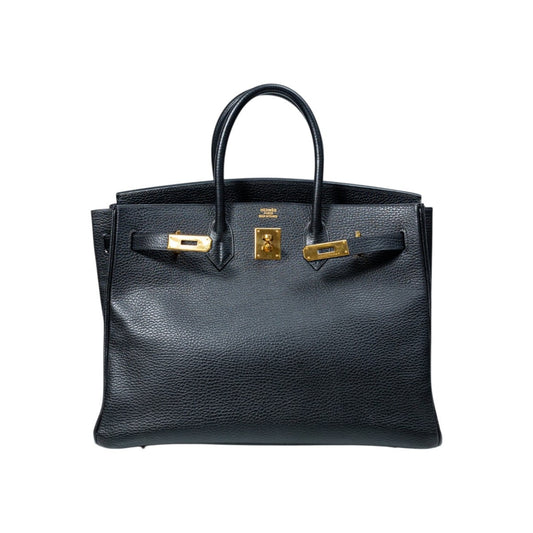 HERMES BIRKIN Ardeness Leather GHW Black Size 35