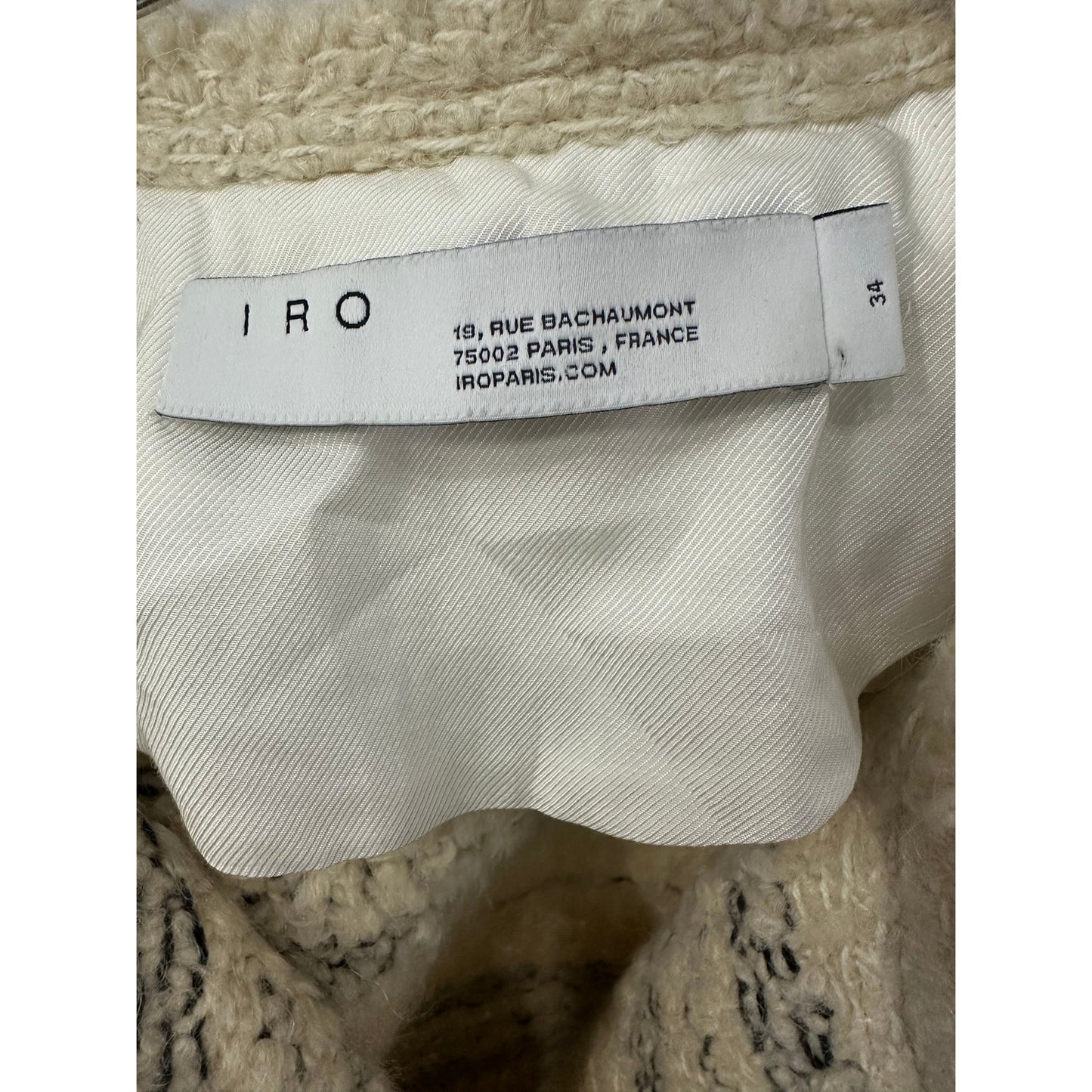 Iro Paris Bouclé-Tweed Jacket Wool Blend Nine Frayed