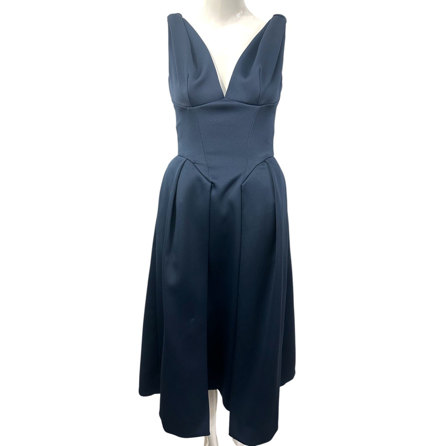 House of CB Paloma Plunge Neck Sleeveless Midi Dress Parisian Night