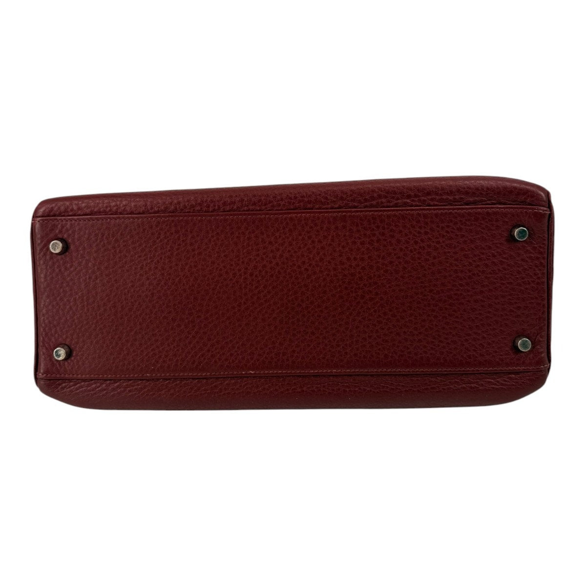 Hermes Kelly Retourne 35 Rouge H Leather Palladium Shoulder Bag