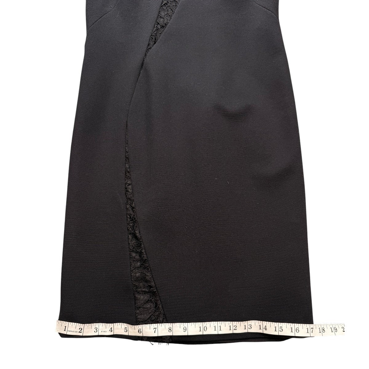 Emilio Pucci Black Lace Panel Sheath Dress Short Sleeve Knee Length Women's 12