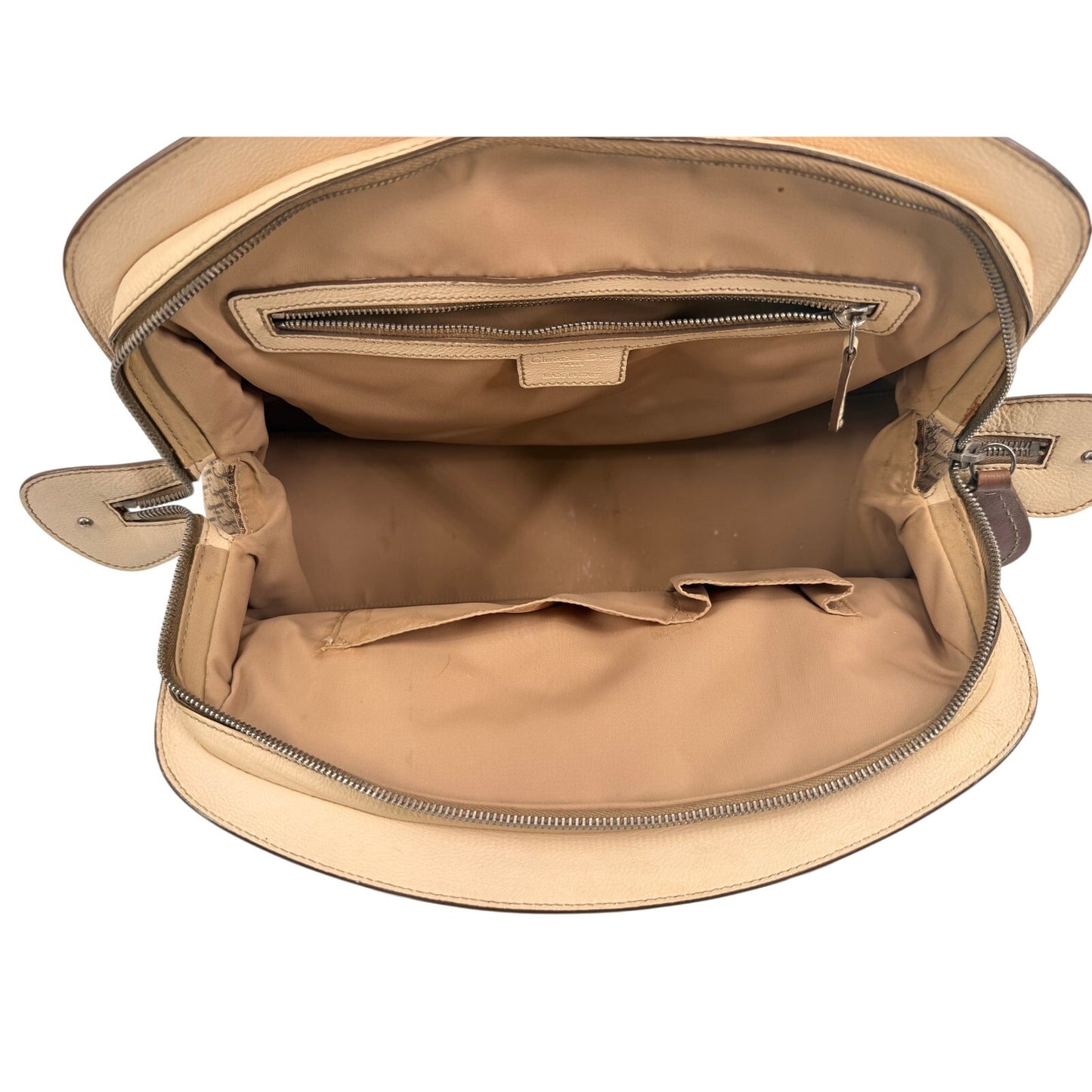 Dior Canvas Monogram Diorissimo My Dior Pockets Satchel Beige
