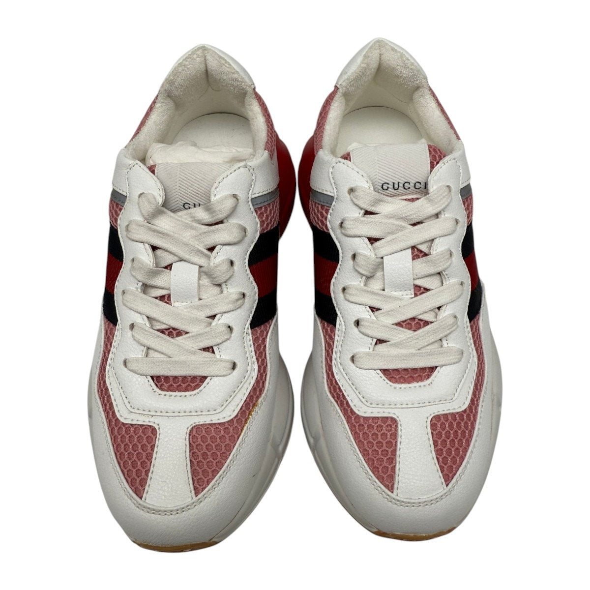 Gucci Rhyton Reflective Chunky Sneakers Leather Mesh