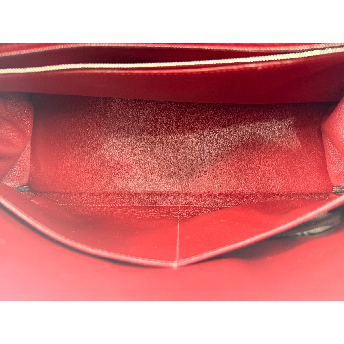 Hermes Kelly Retourne 35 Rouge H Leather Palladium Shoulder Bag