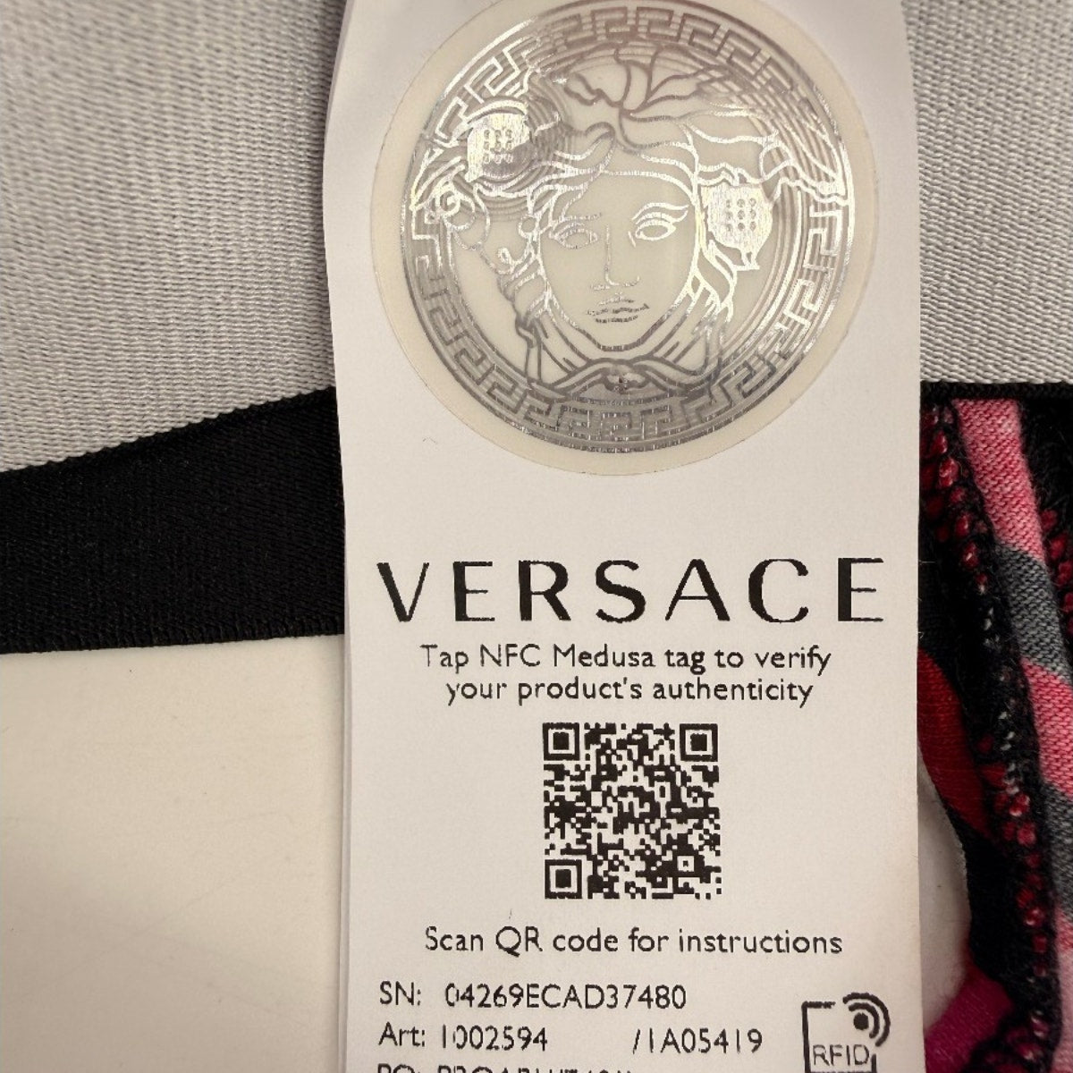 Versace Greca Print V-Neck Sports Bra