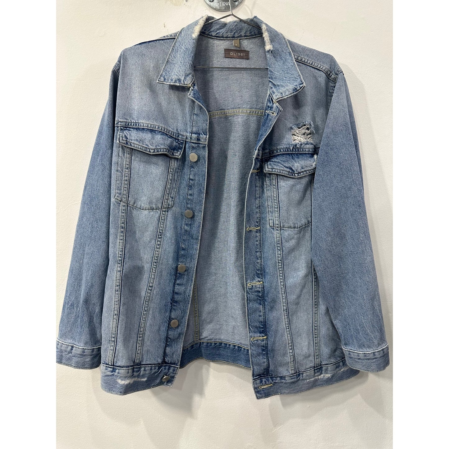 DL1961 Dunaway Denim Oversized Bonmie Trucker Jacket Women's