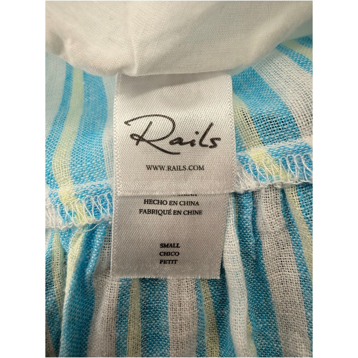 Rails Augustine Laguna Stripe Linen Blend Smocked Mini Dress