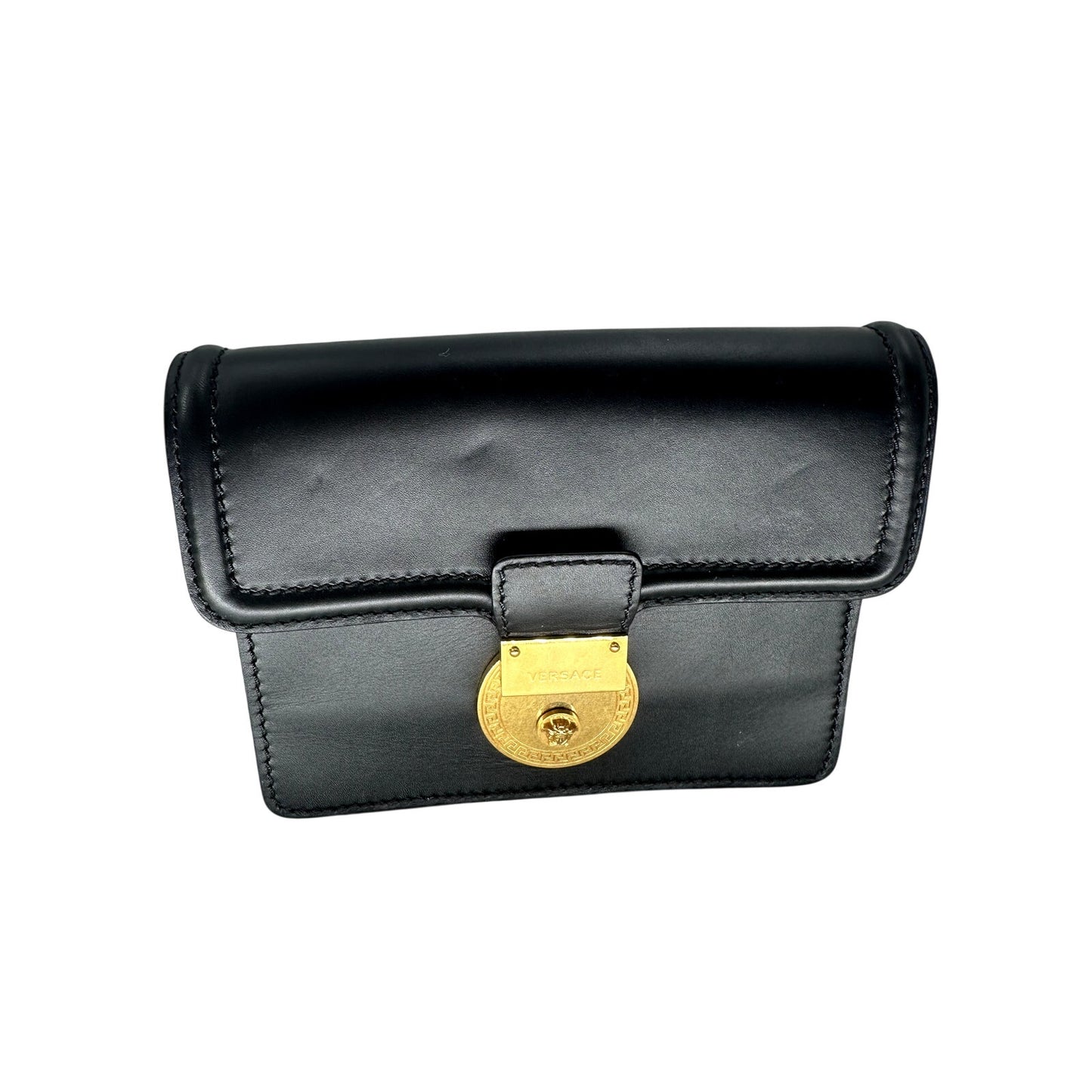 Versace Leather Medusa Biggie Crossbody Bag