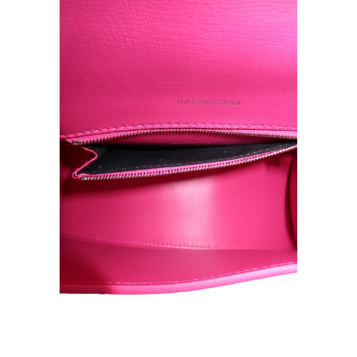Balenciaga Calfskin Python Effect Small Hourglass Top Handle Bag