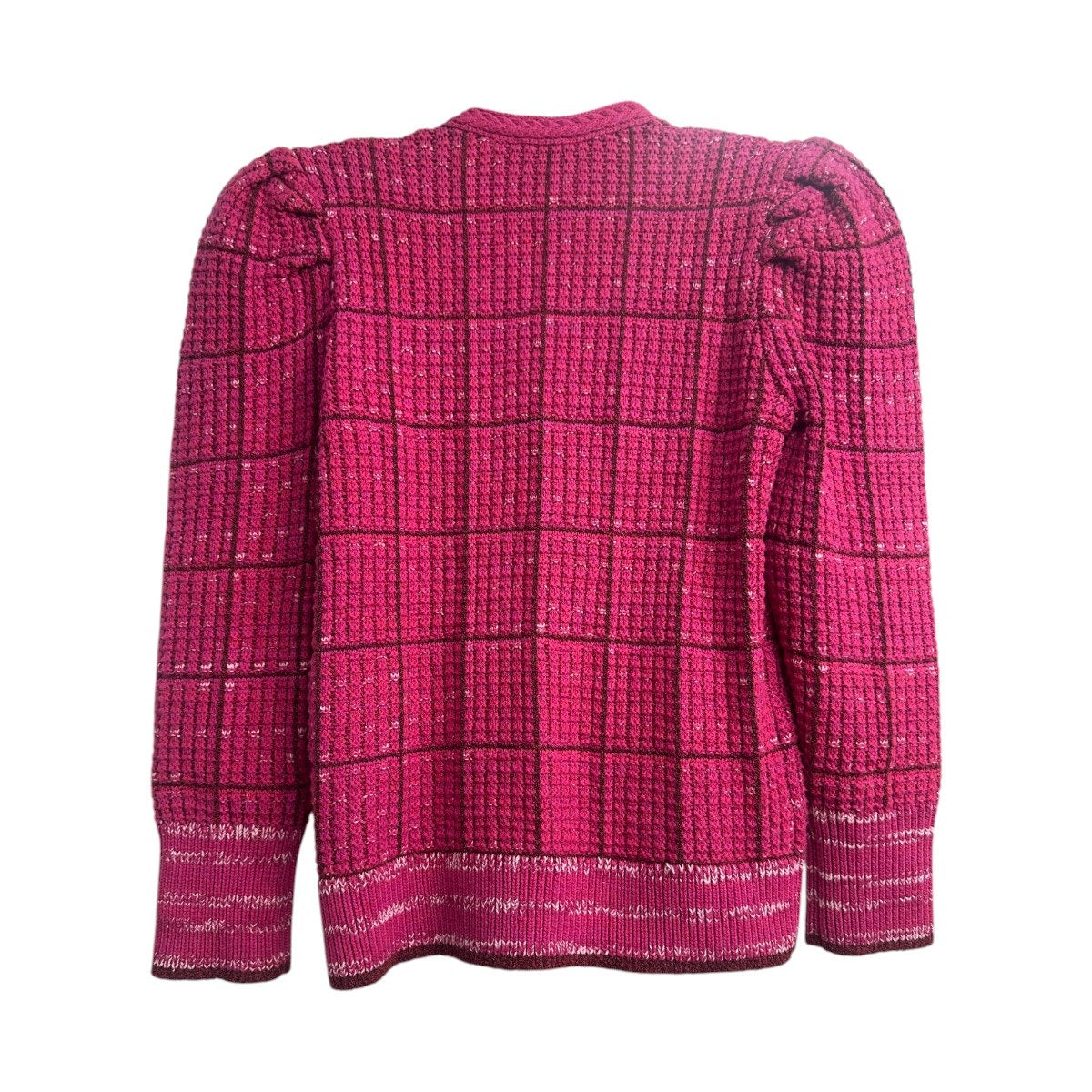 L'AGENCE Jenni Cotton Blend Tweed Knit Button Front Cardigan