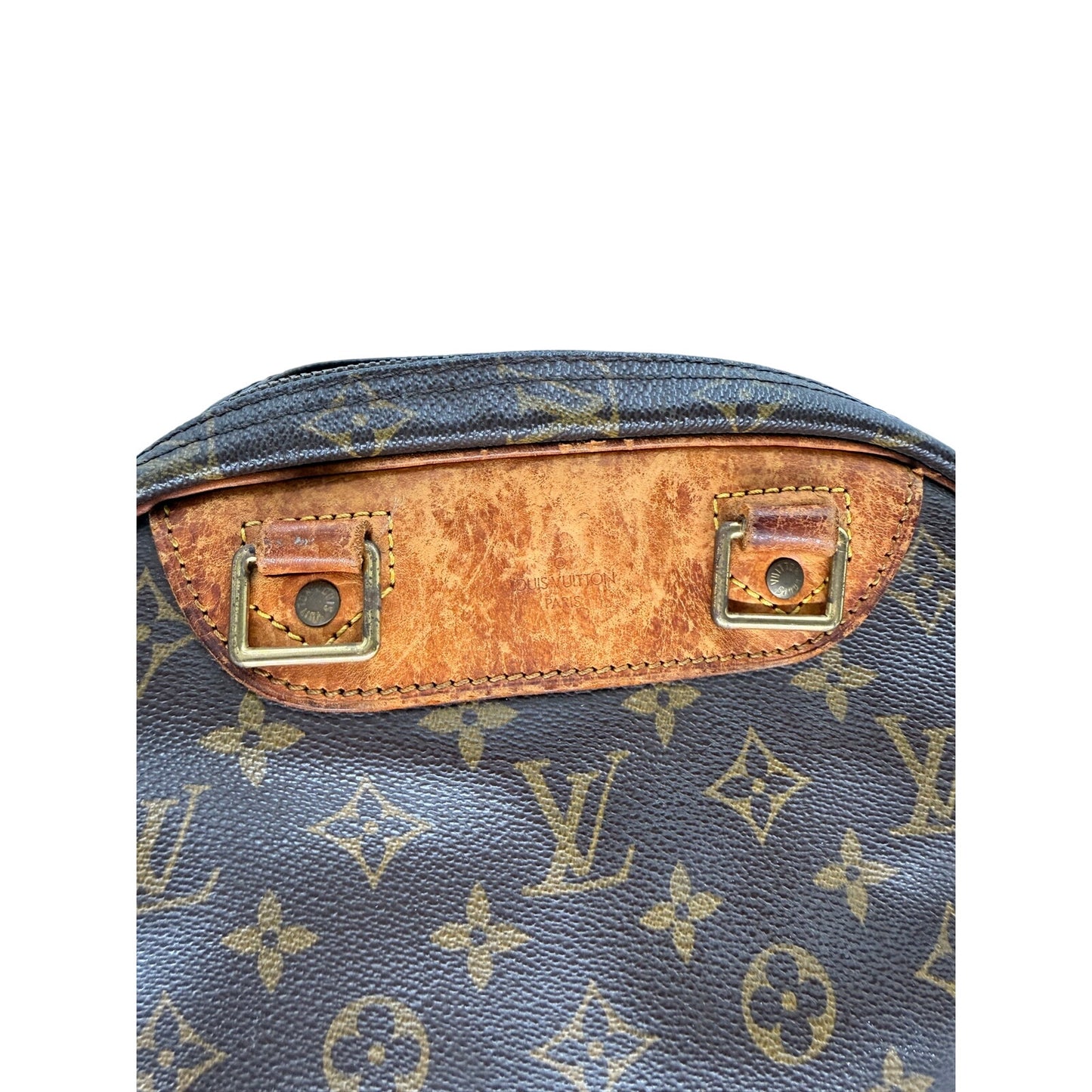 Louis Vuitton Leather Monogram Canvas Excursion Satchel Bag
