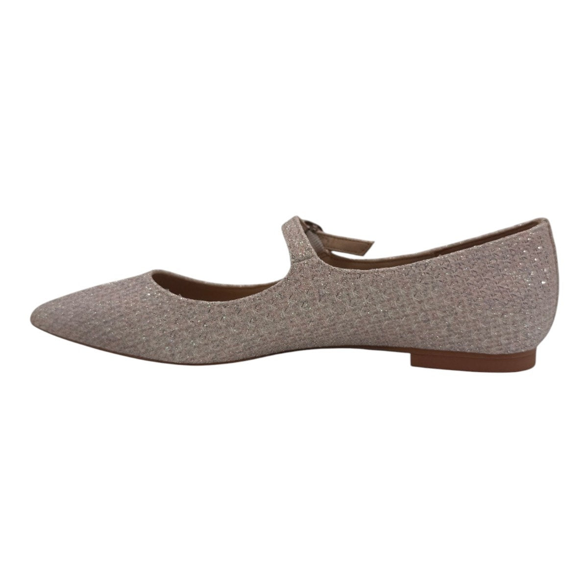Stuart Weitzman Dazzle Flat Glitter Pointed Toe Mary Jane Flats