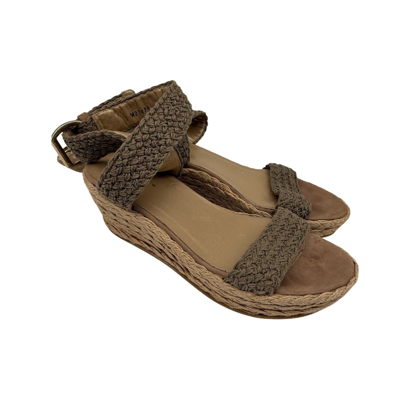 Stuart Weitzman Alex Ankle Strap Platform Wedge Espadrille Sandal