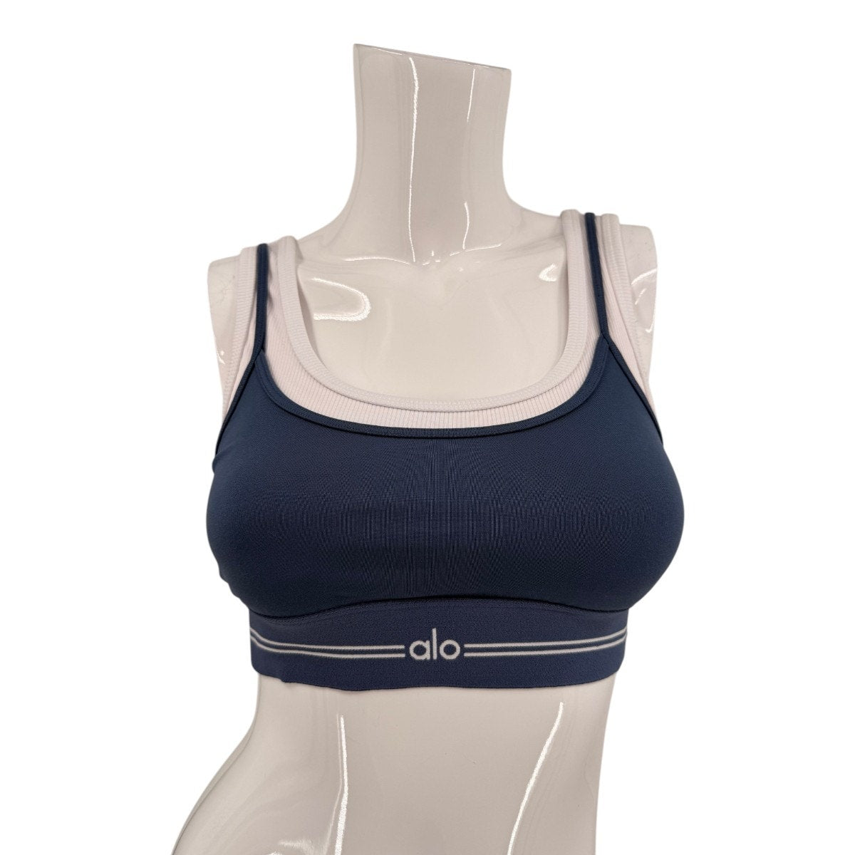Alo Yoga Airbrush Better Together Athletic Bra Blue Women's Size S