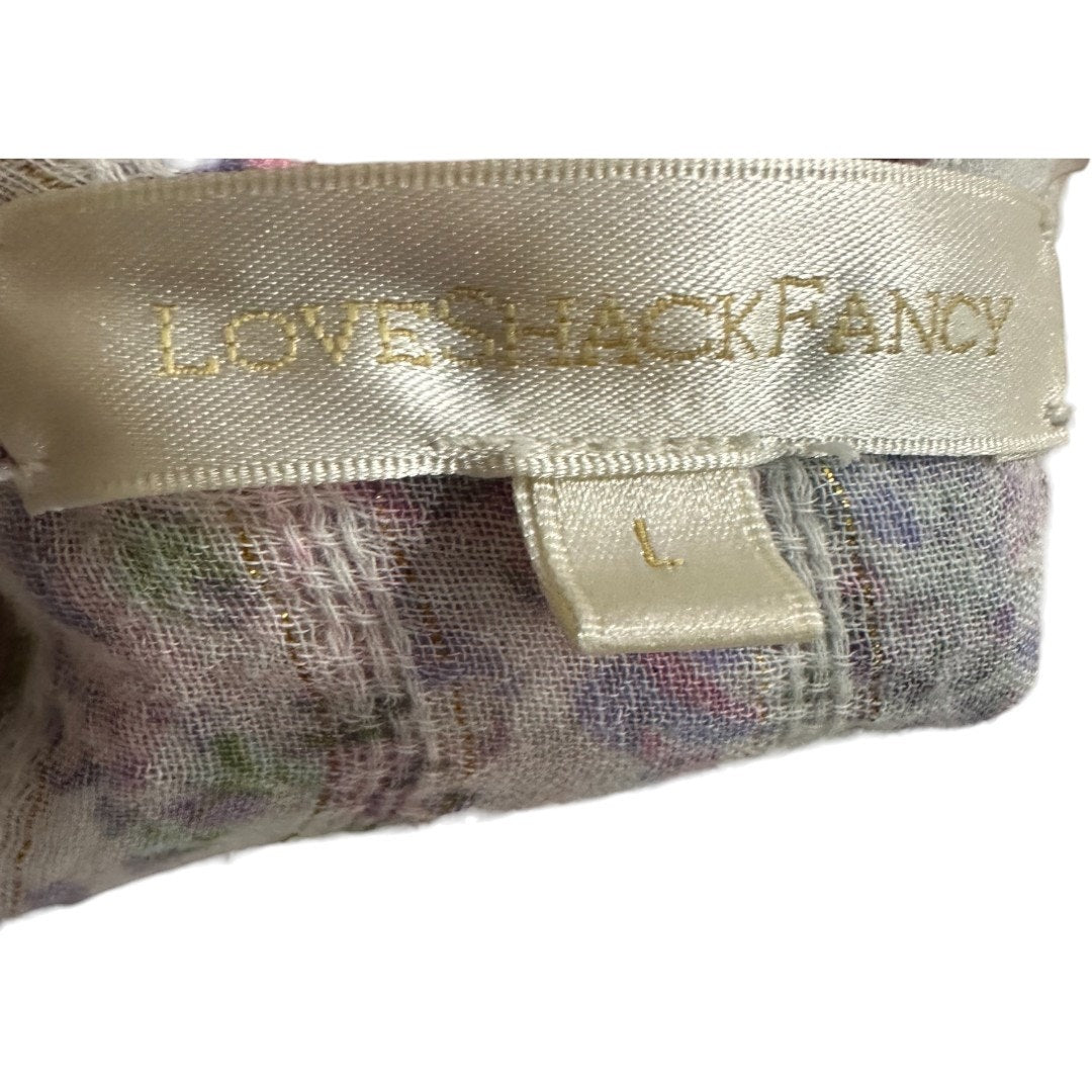 LoveShackFancy Cotton Floral Print Shanely Mini Dress Positano