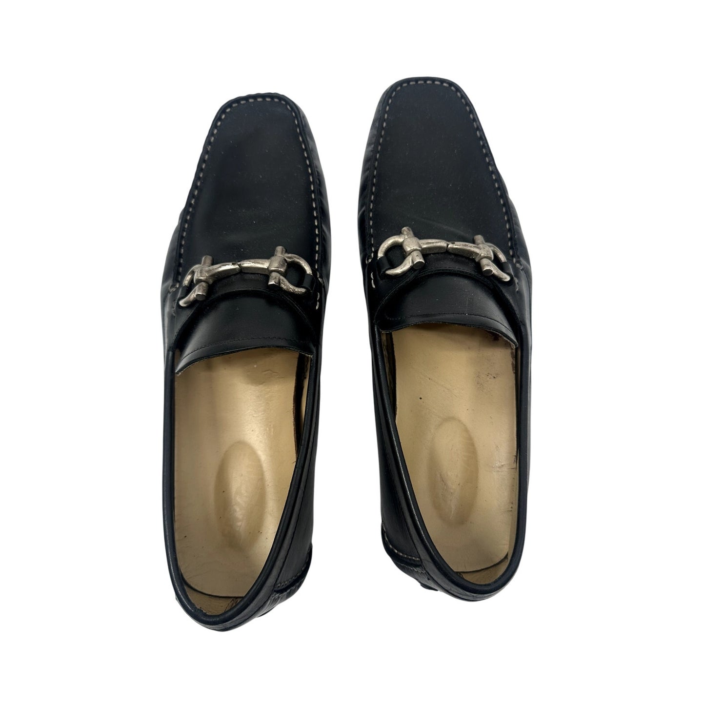 Salvatore Ferragama Leather Gancini Moccasin Driver Loafers