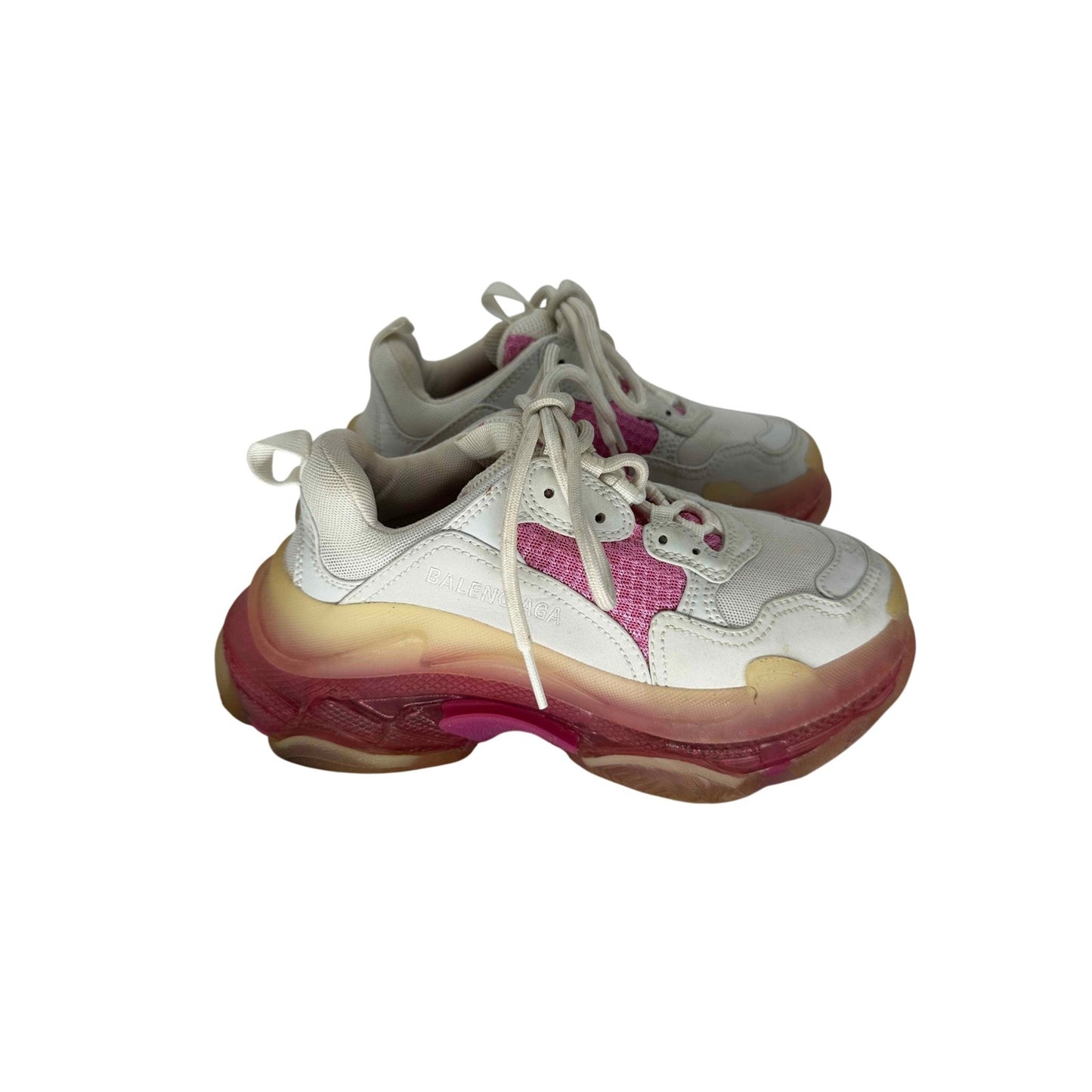 Balenciaga Mesh Triple S Clear Sole Trainers Sneakers