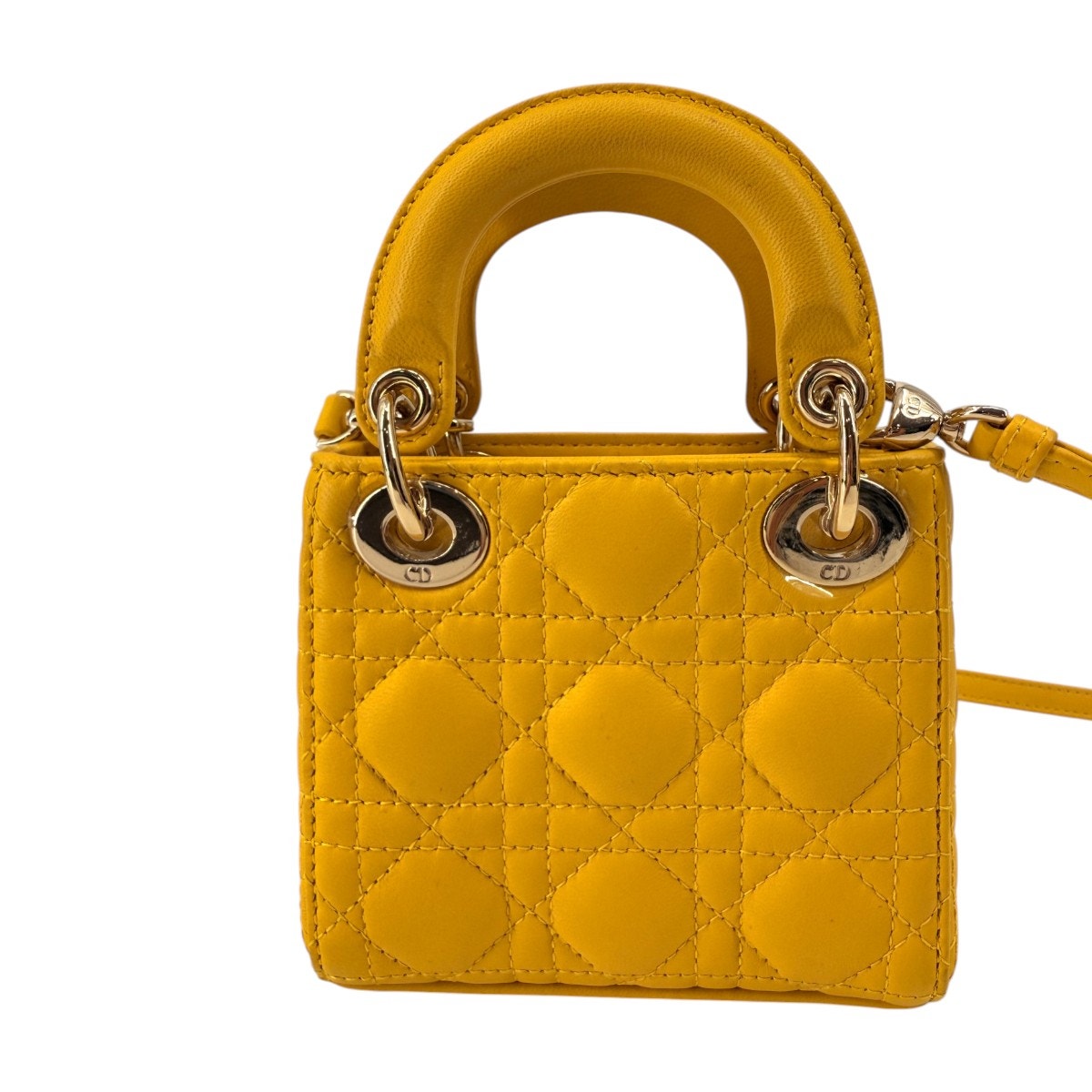 Christian Dior Cannage Lambskin Leather Shoulder Bag