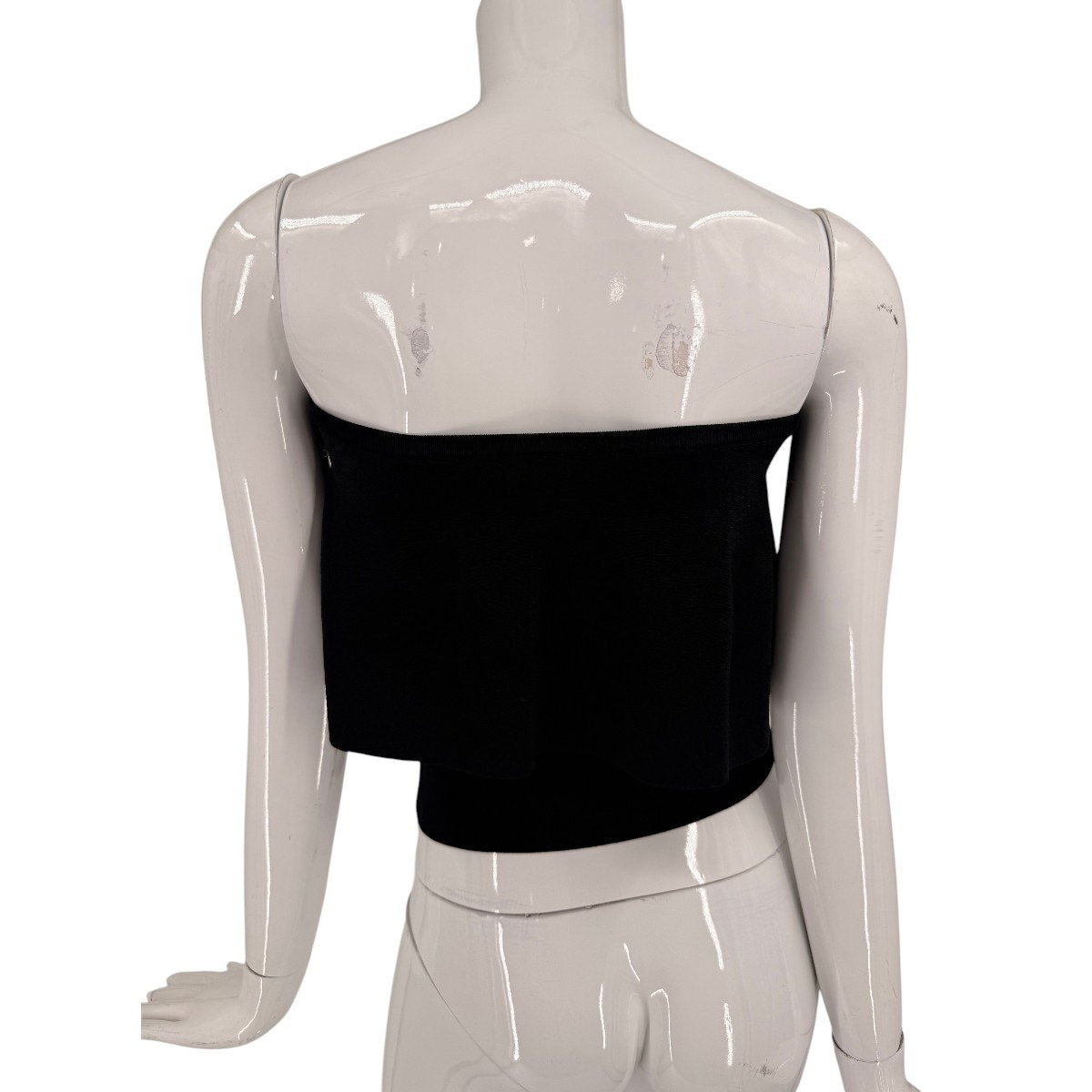 Milly Viscose Blend Knit Flounce Ruffle Strapless Top
