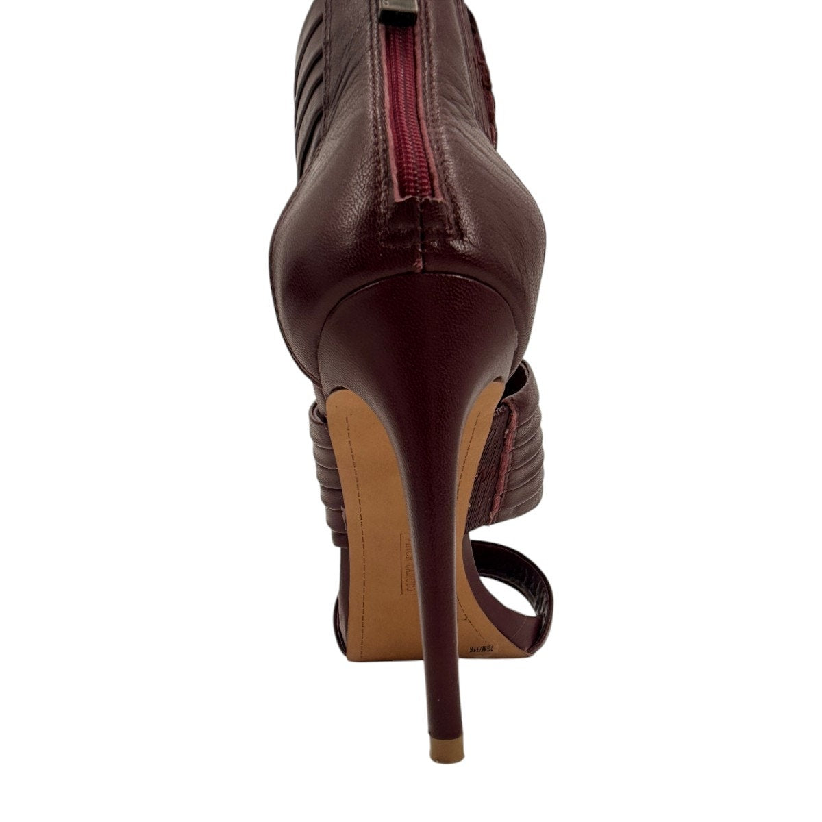Vince Camuto Burgundy Multi-Strap Stiletto Sandals