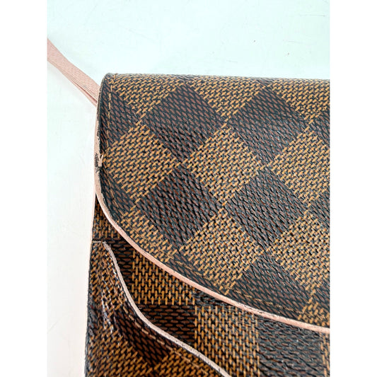 Louis Vuitton Damier Ebene Long Flap Wallet Rose Ballerine Pink