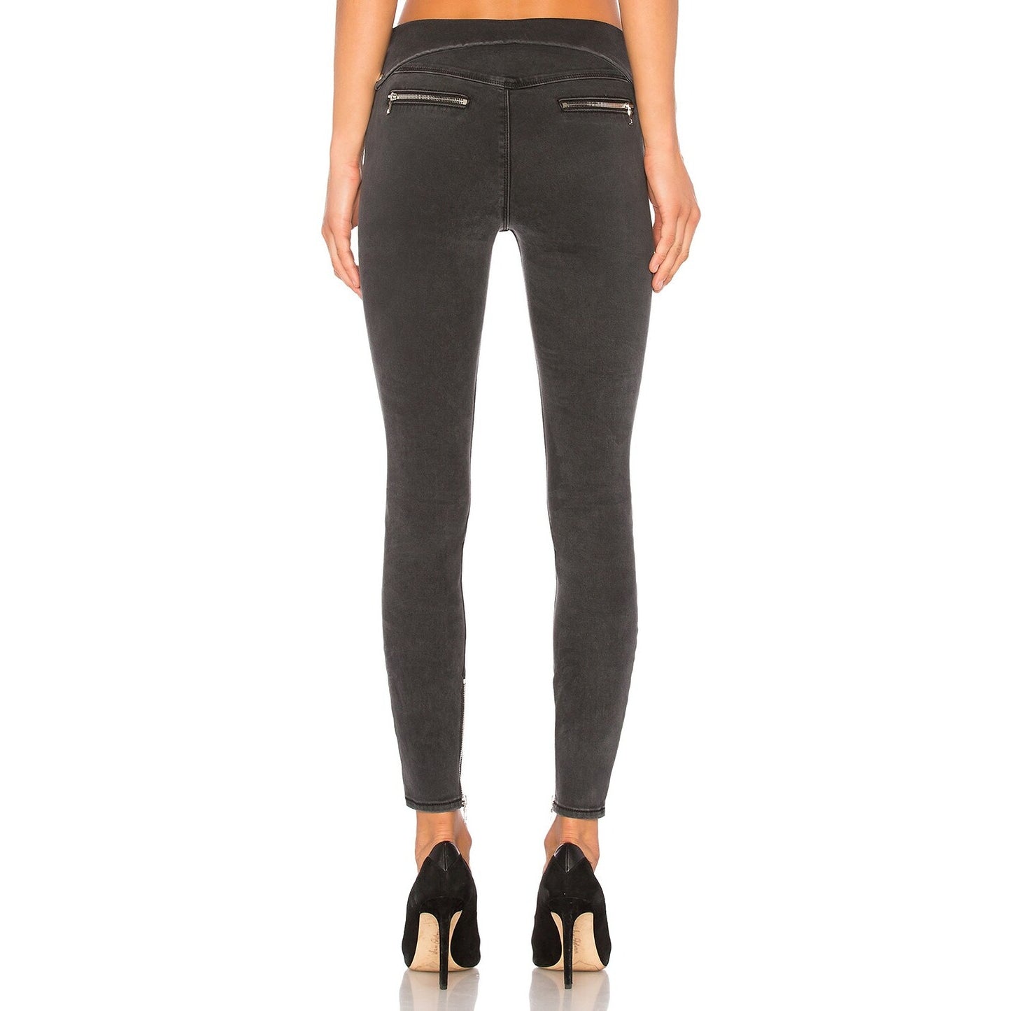 RTA Diavolin Mid-Rise Denim Skinny Jeans Washed