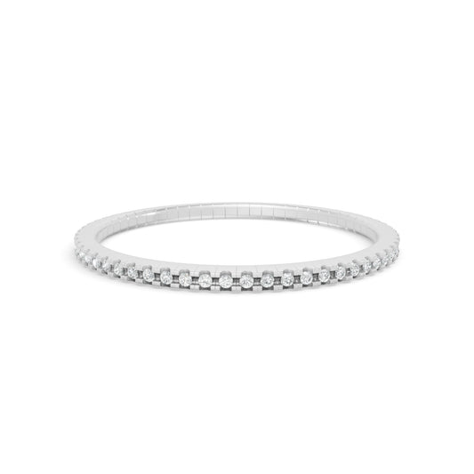 5.97 ctw Diamond Flexibangle 14K White Gold Tennis Bracelet