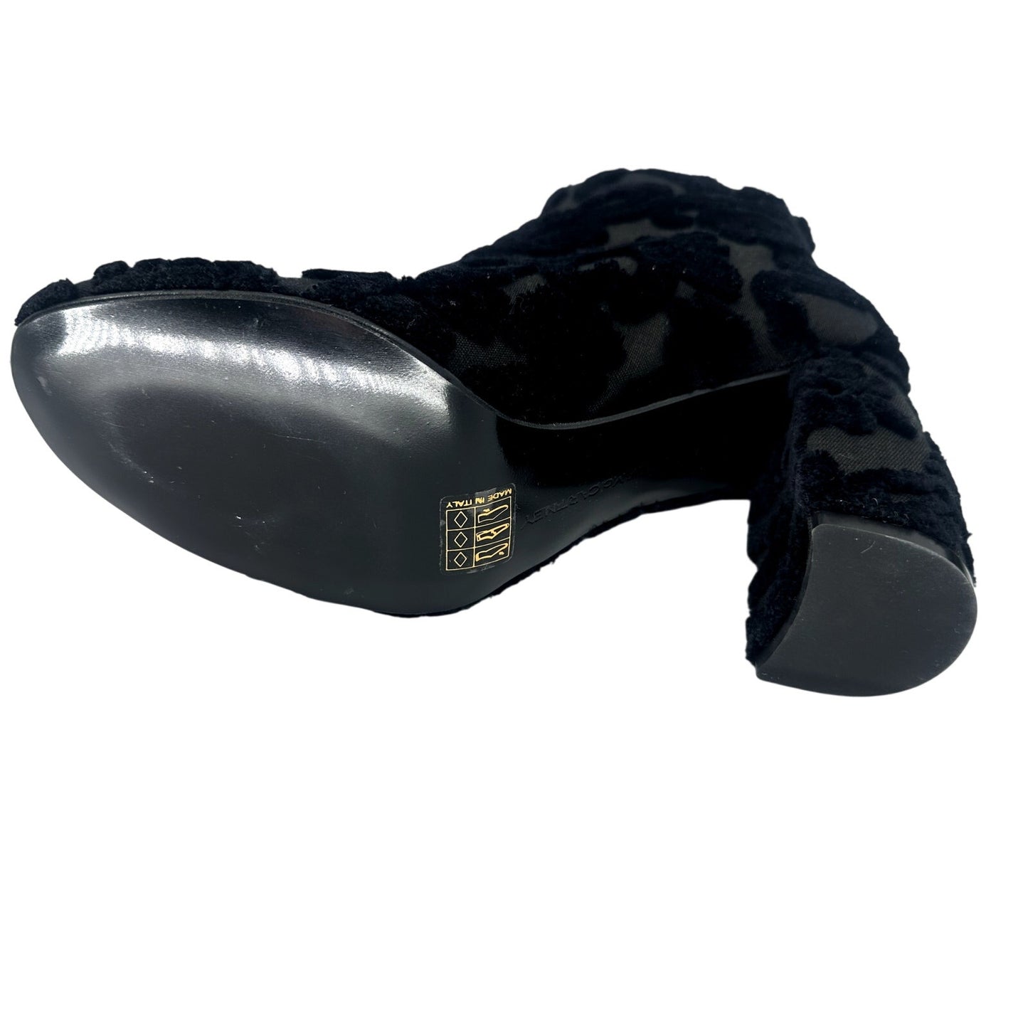 Stella McCartney Velvet Brocade Block Heel Ankle Boots