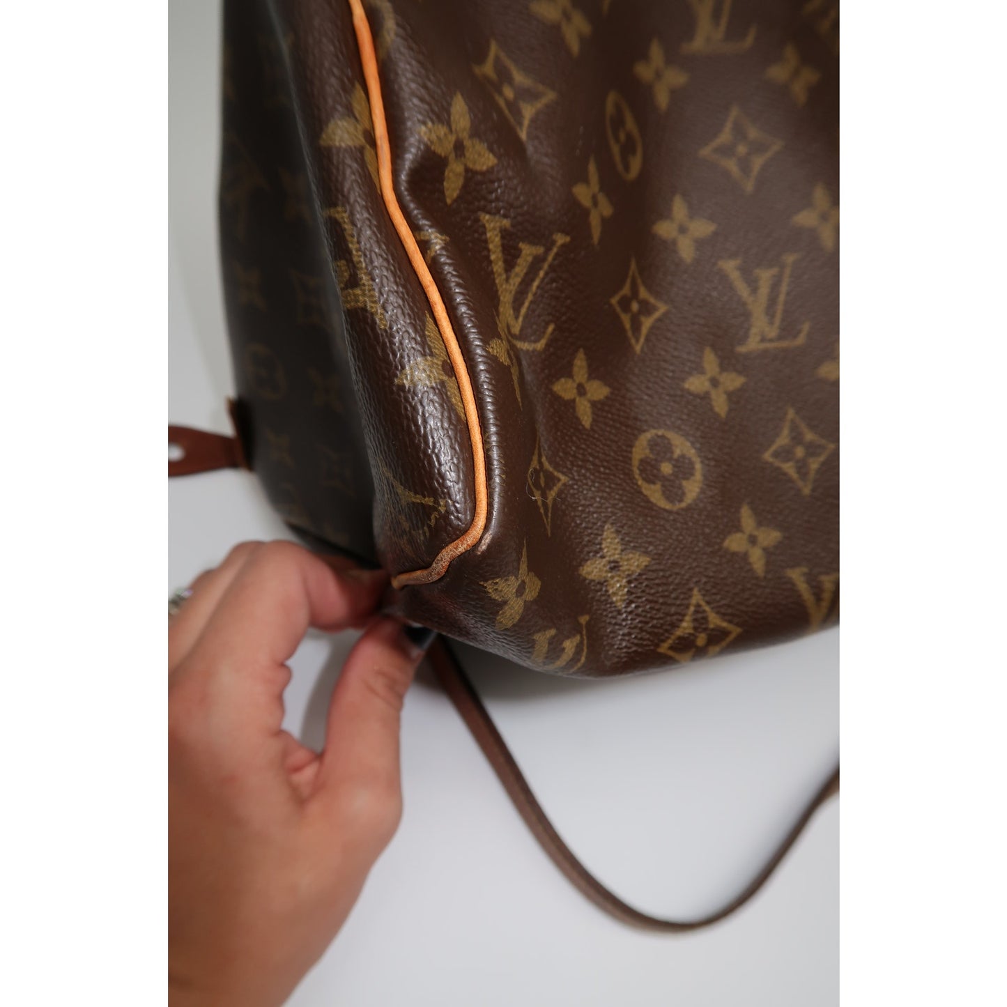 Vintage Louis Vuitton Leather Monogram Speedy Boston Hand Bag