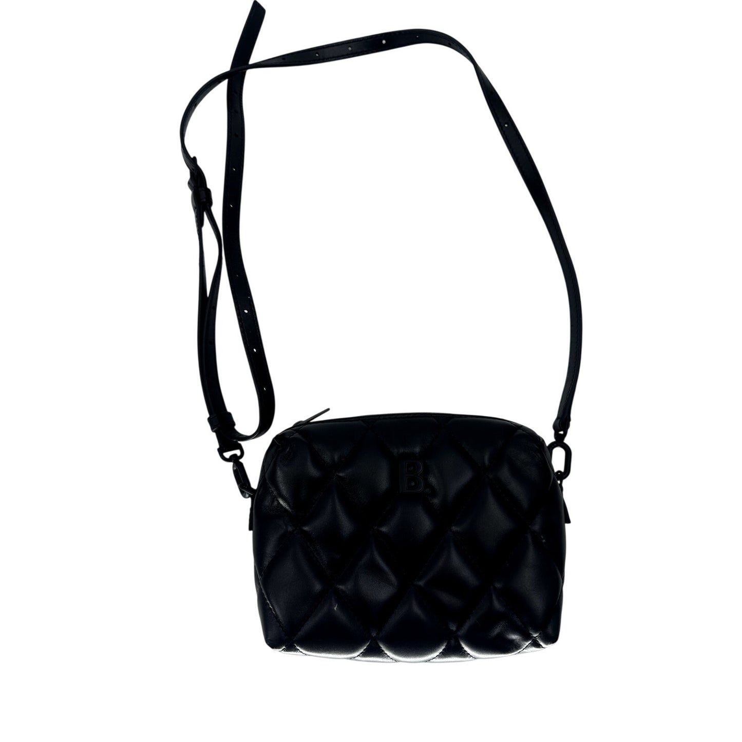 Balenciaga Leather Quilted B Logo Touch Camera Crossbody Bag