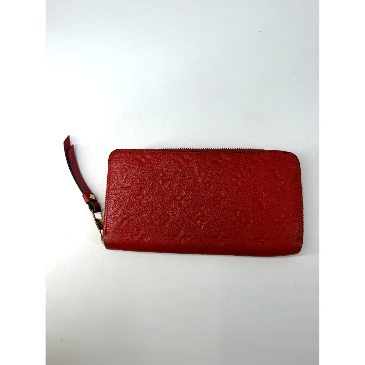 Louis Vuitton Zippy Wallet Monogram Empreinte Leather Red