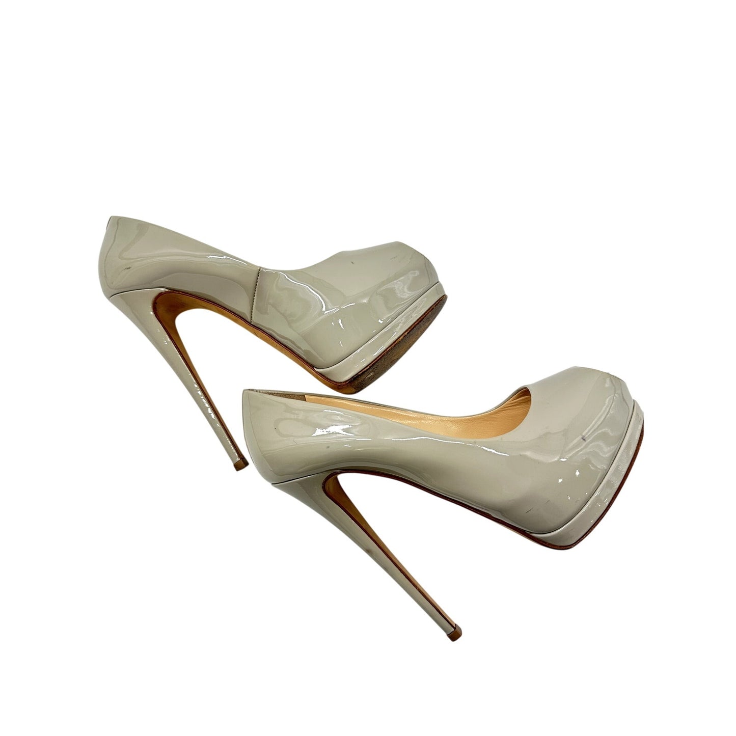 Giuseppe Zanotti Patent Leather Peep Toe Platform Pumps Heels