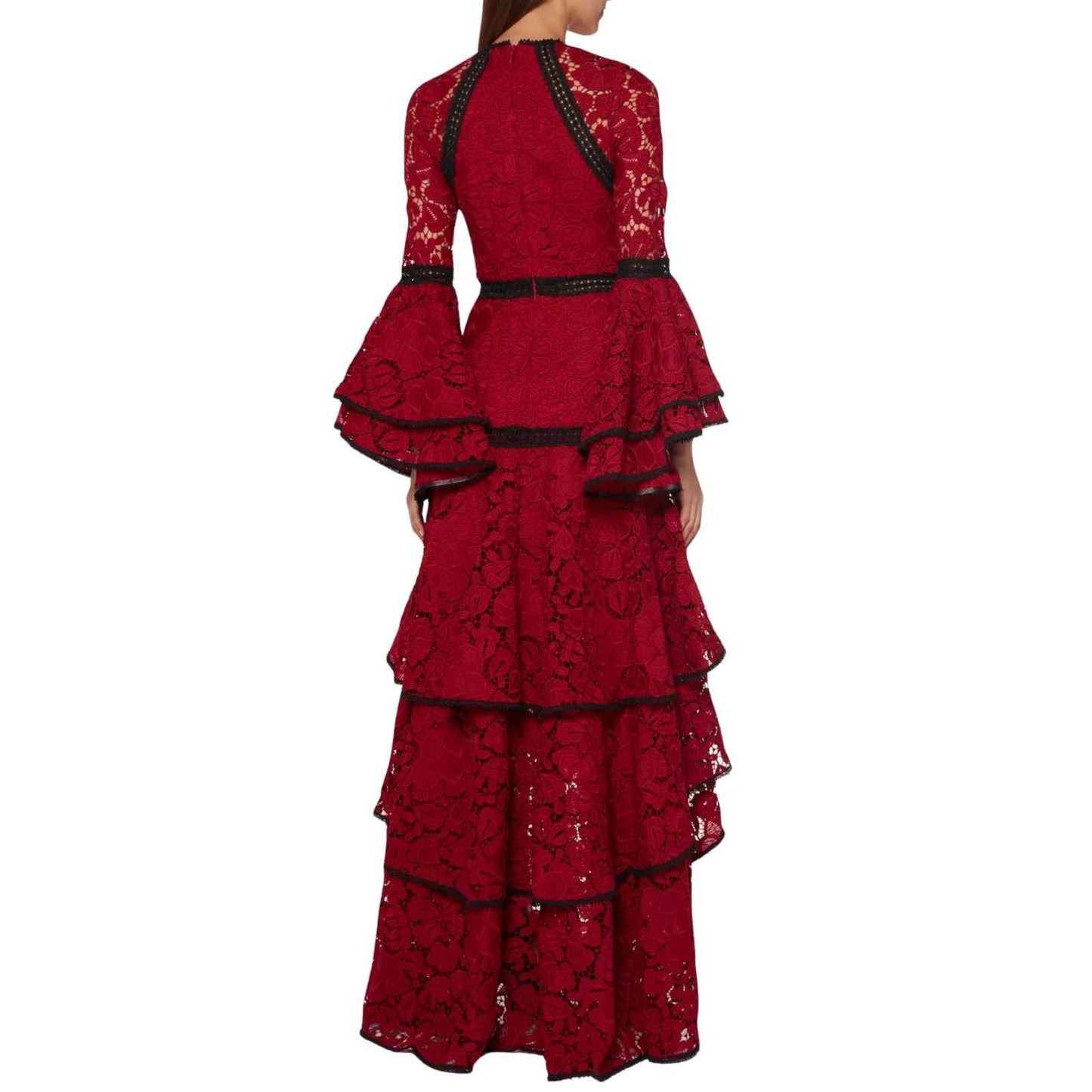 ALEXIS Laurel Tiered Guipure Lace Gown Maxi Dress