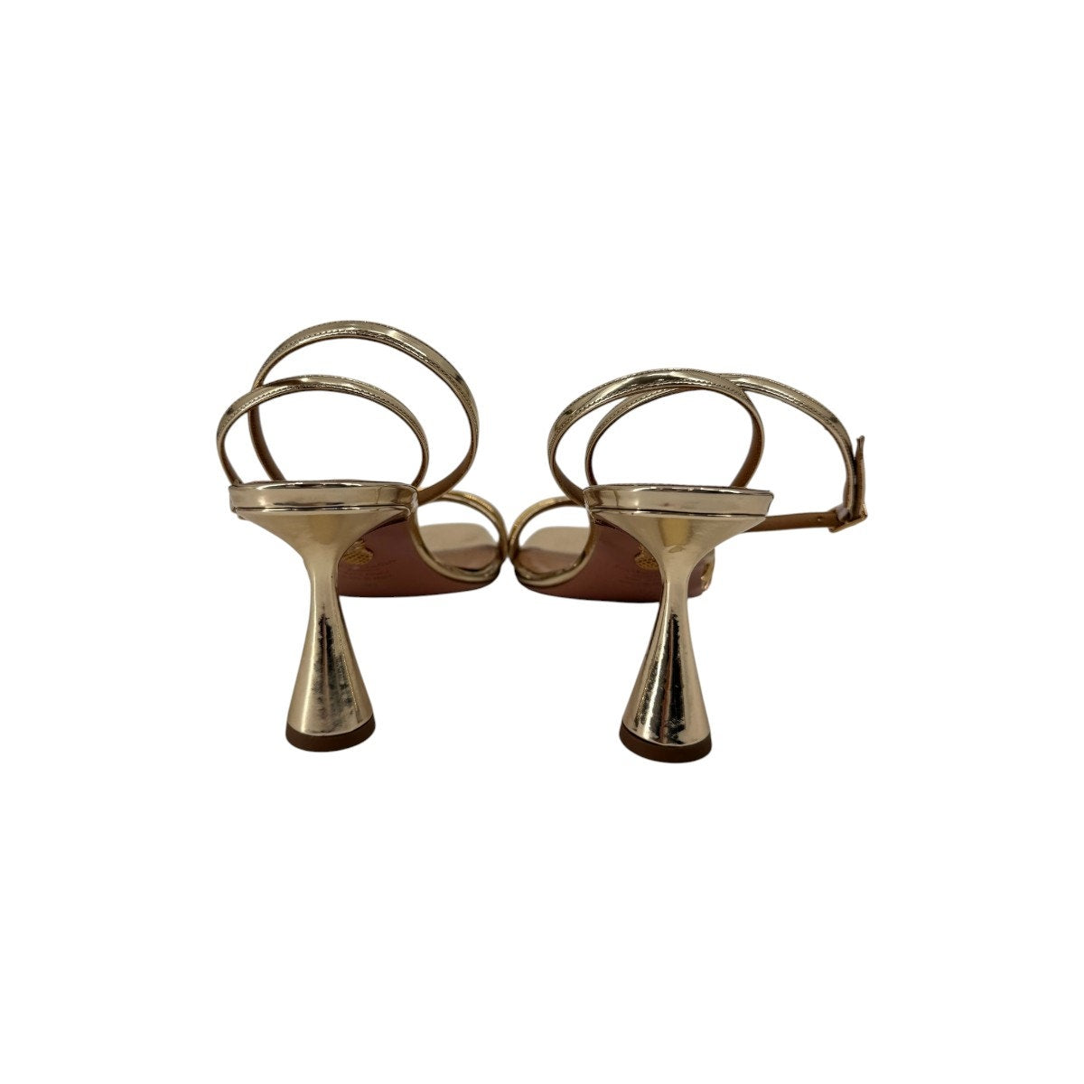 Aquazzura Leather Metallic 75mm Latour Strappy Sandals