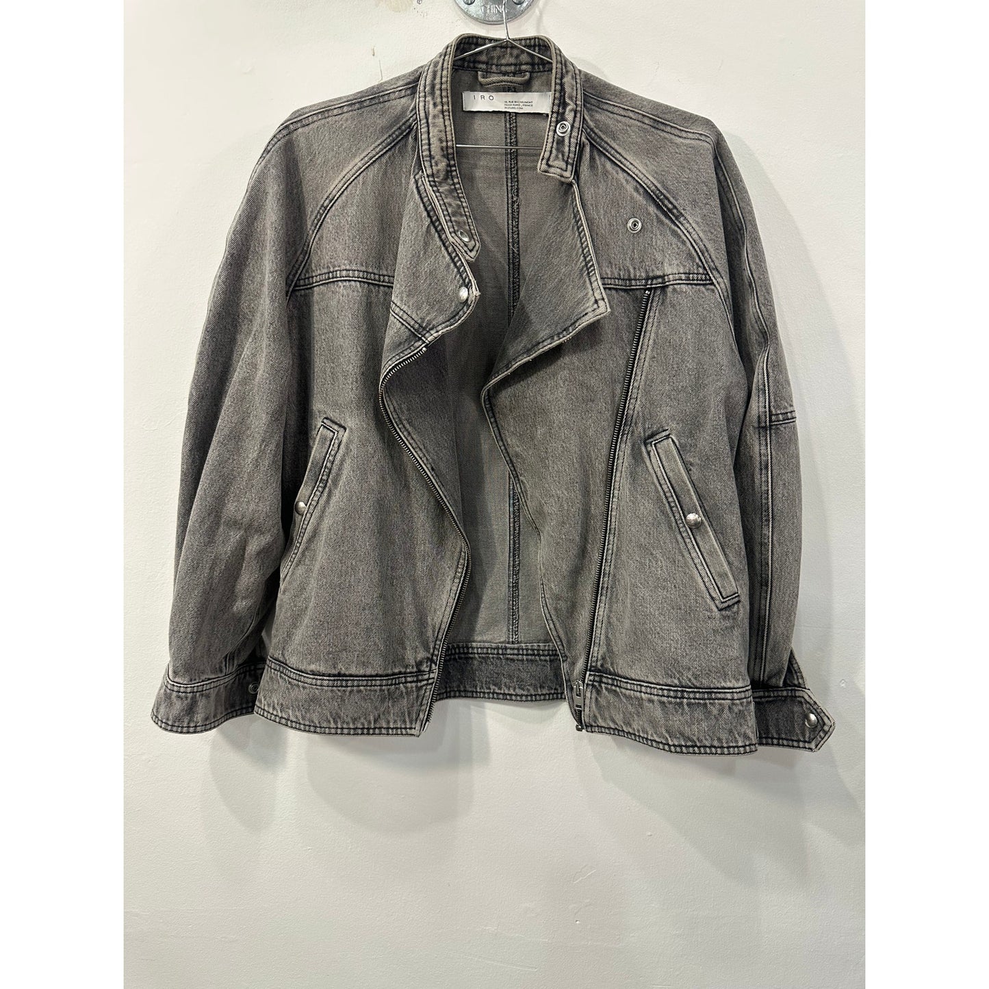 Iro Paris Cotton Denim Tagry Front-Zip Jacket Women's