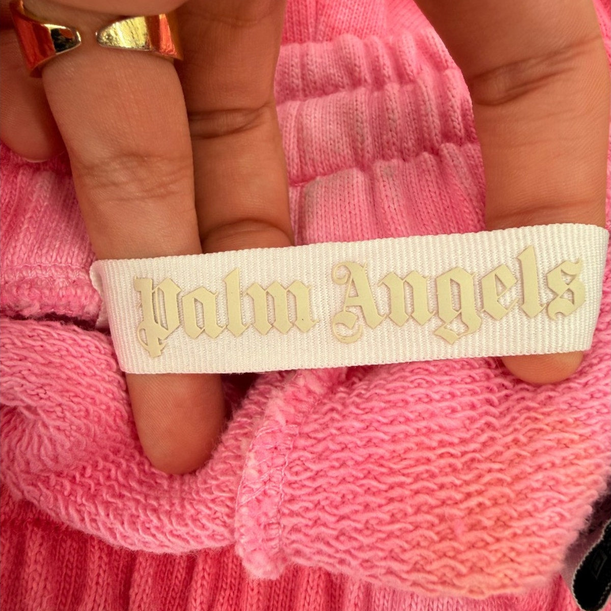 Palm Angels Cotton Tie-Dyed Logot Draw String Sweatshorts