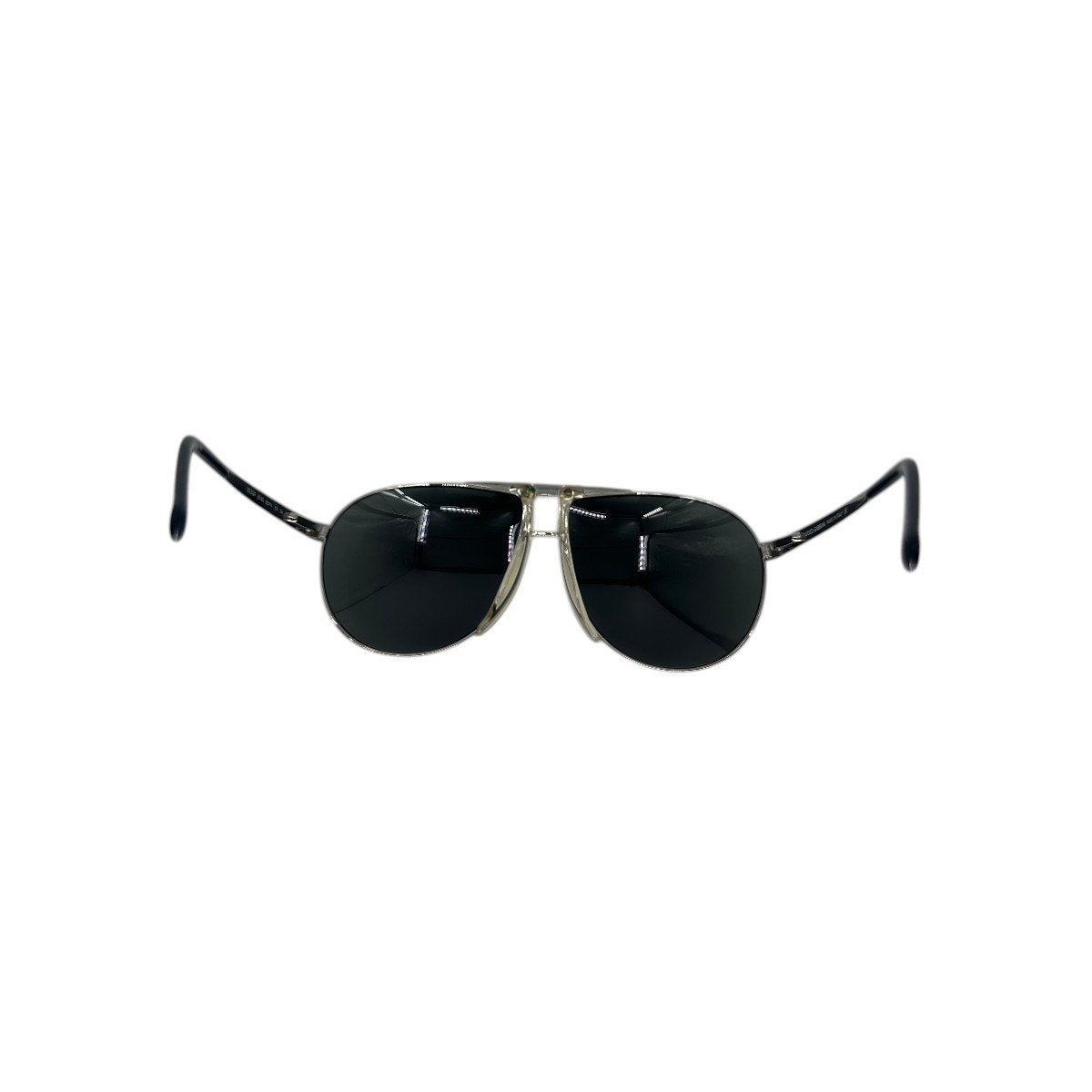 Dolce & Gabbana Vintage Y2K DG2029 Aviator Sunglasses Silver Black 63-14-130