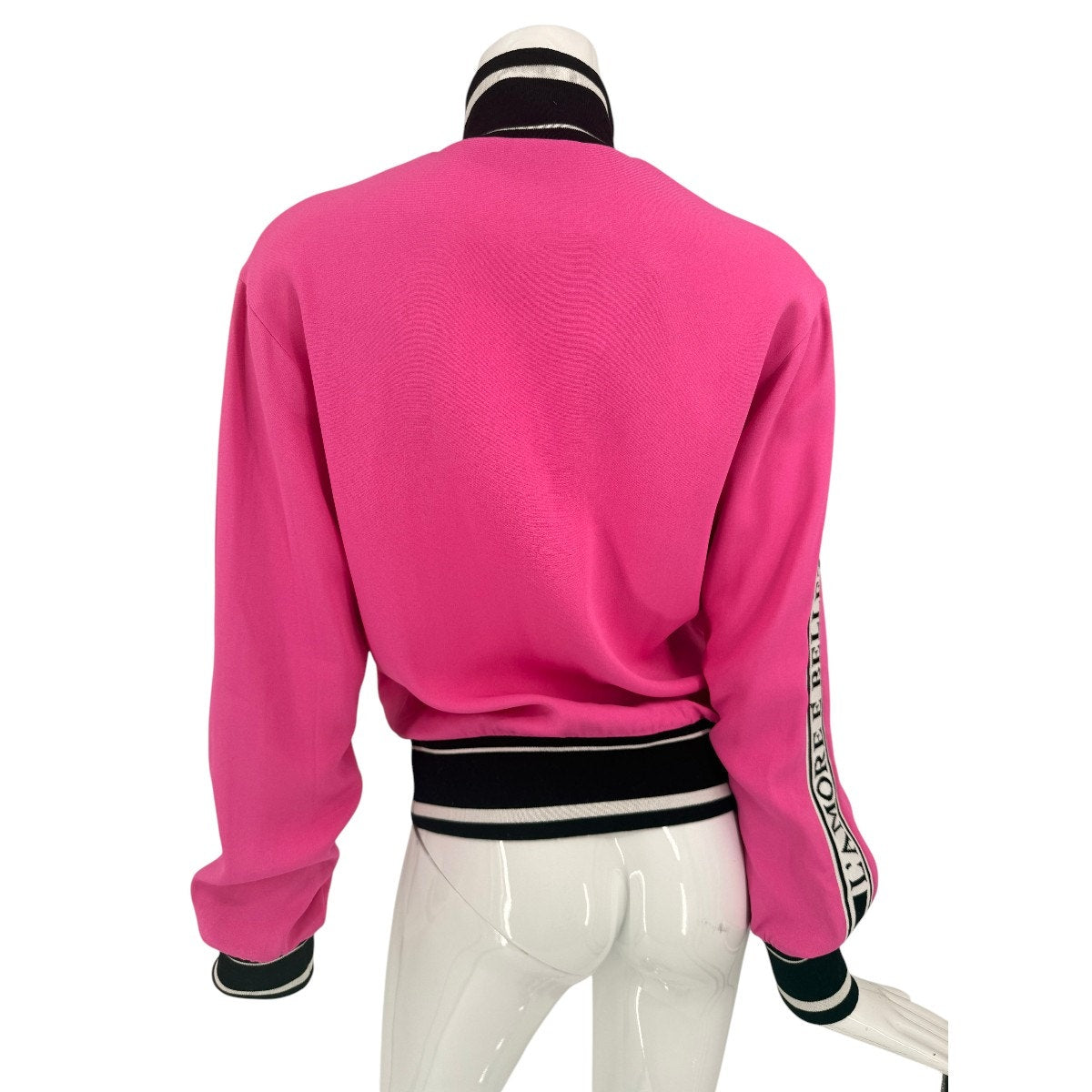 Dolce & Gabbana Knit Logo Strip Cady Full Zip Track Jacket