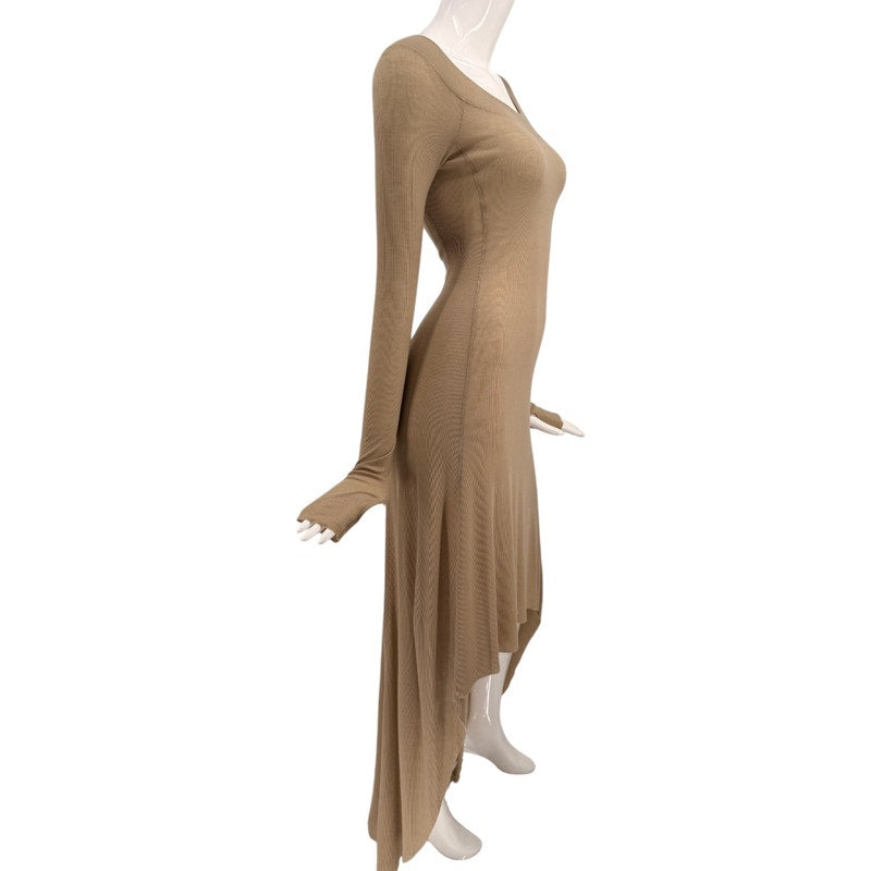 BCBGMaxazria Aurela Scoop Neck Hi-Low Maxi Dress