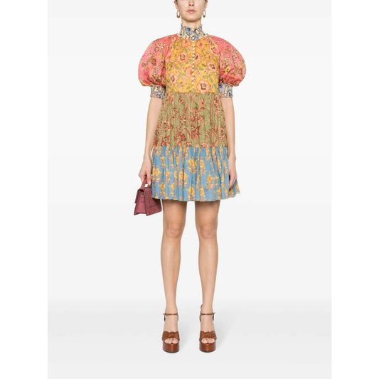 Zimmermann Cotton Floral Print Junie Lantern Mini Dress
