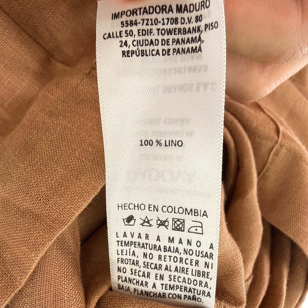Padova Cala 100% Linen Wide Leg High Waist Trouser Pants Brown Size L / 12 New